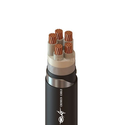 0.6/1kv Cable de potencia armado con cinta de acero, aislado con XLPE y revestido de PVC