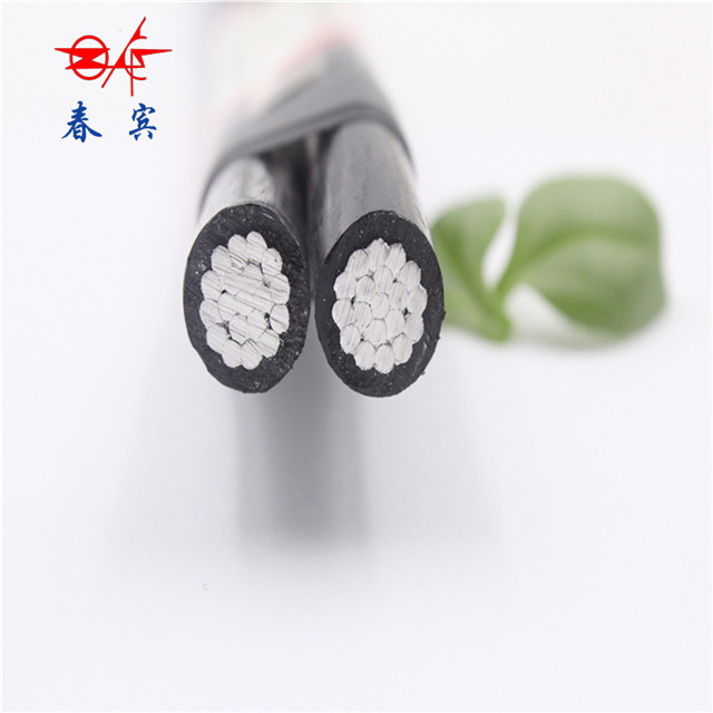 2*16 25mm ABC 2 Core Low Volt 1kv PVC Insulated Africa Overhead Electric Transmission ABC Duplex Aerial Bundled Cable Suppliers
