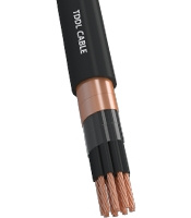 Cable de control con pantalla de cinta de cobre retardante de llama, núcleo de cobre, aislado con PVC y revestido