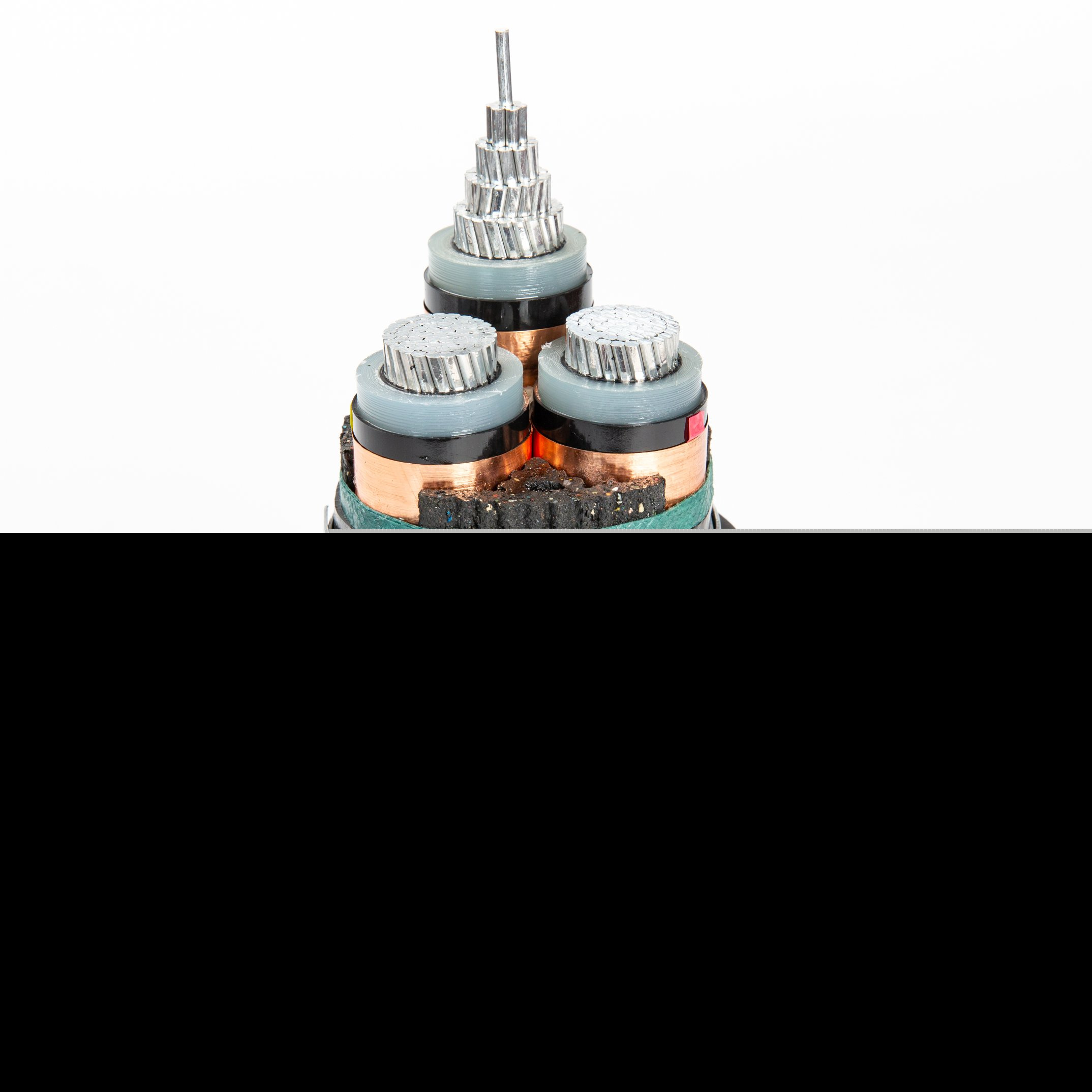 Cable de potencia aislado XLPE con conductor de cobre y aluminio, armado con cinta de acero para media tensión