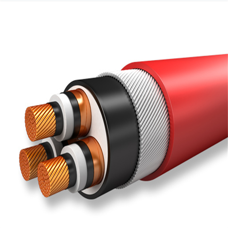 Copper Aluminum XLPE Insulated PVC Sheath Yjv32 Swa Armored Medium Voltage Power Cable