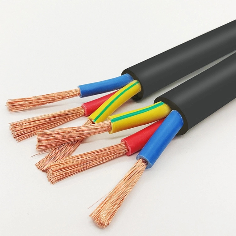 Cable eléctrico flexible de cobre Rvv multicore de PVC