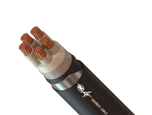 Suministro de fábrica de cable de potencia armado con cinta de acero, aislado con XLPE y revestido de PVC