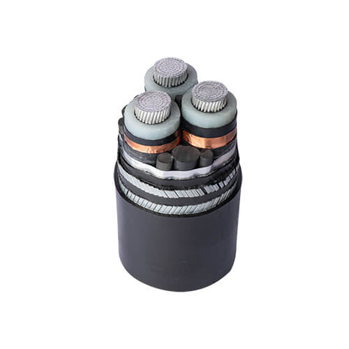 Cable de potencia armado con armadura de acero, con núcleo de cobre aislado en PVC de media tensión