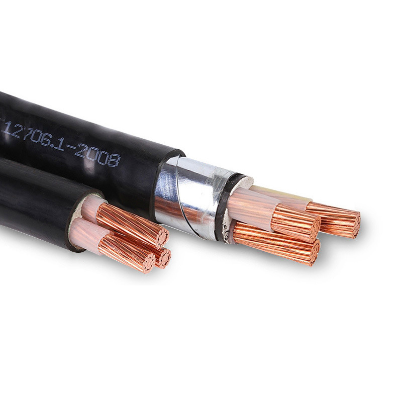 Cabo de Potência 70mm2 Yjv22 Baixa Tensão Isolamento XLPE e Revestimento de PVC Exportado para a Ásia