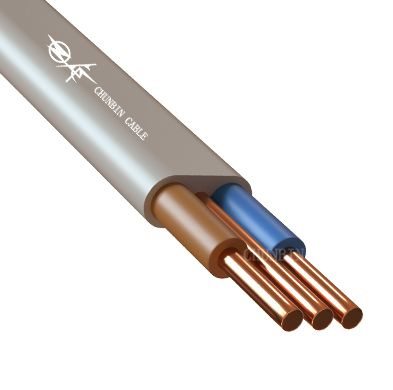 Solid Copper Wire PVC Insulated Sheathed Flat Cable Electric Wire