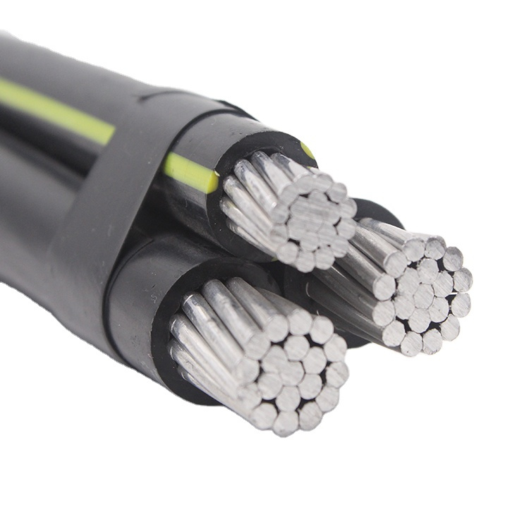 Triplex ABC Cable XLPE/PE Insulation Overhead Aluminum Cable 0.6/1 Kv 2X4 AWG ASTM Electrical Wire XLPE ABC Cable