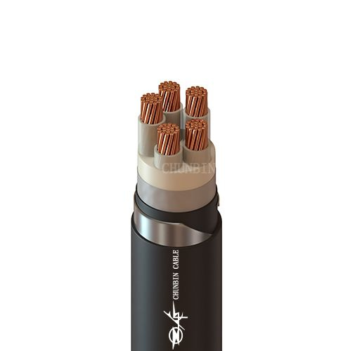 Cable de potencia armado con cinta de acero, aislado con XLPE y revestido de PVC