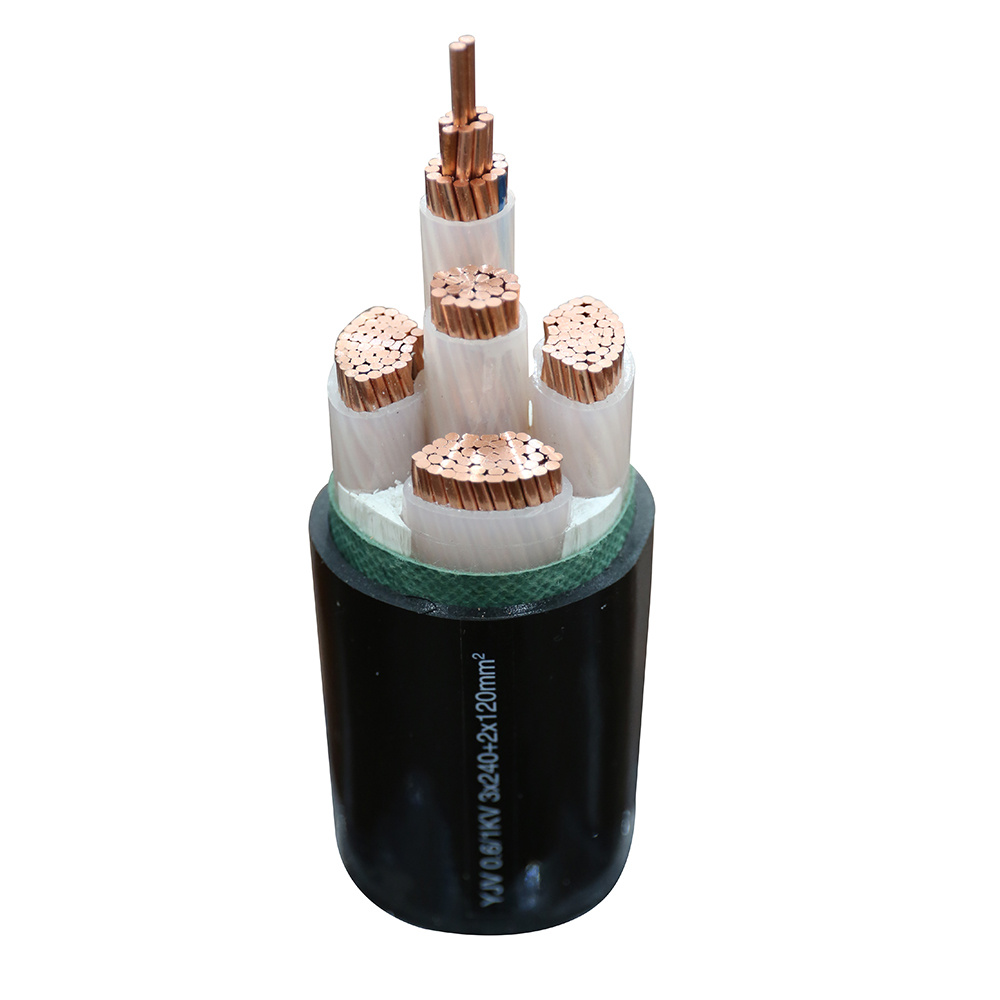 Yjv XLPE Copper Cable Price 3 Phase Underground Electric Cable