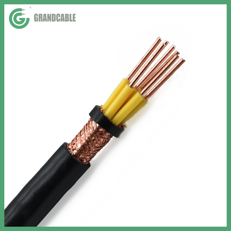 Chine 0.3/0.5kV 4X4mm2 Câble de contrôle basse tension avec isolation en PVC et tressage en fil de cuivre fabrication et fournisseur