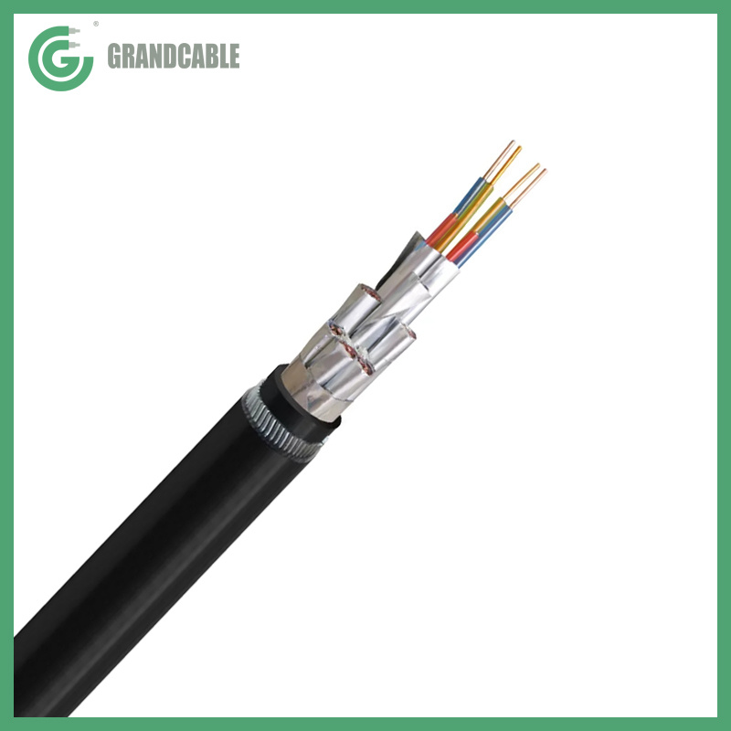 10X2X2.5mm2 Câble d′instrumentation armé avec écran en polyester, feuilles d′aluminium XLPE à paire torsadée anti-termite