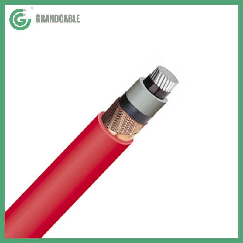 1X150mm2 Conducteur en aluminium toronné 26/45kV Câble AL/XLPE/CWS/LSOH IEC60840 pour transformateur