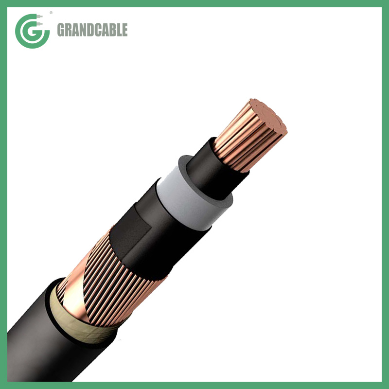 Chine 1X240mm2 N2XS2Y RM 12/20kV Câble de puissance MV à isolation XLPE à âme en cuivre unique U/G fabrication et fournisseur