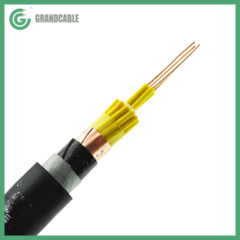 4X1.5mm2 Câble de contrôle blindé en PVC avec bande de cuivre ignifuge 0.6/1kV