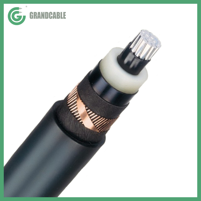 5.8/10kV 1X25mm2 Câble souterrain de puissance à moyenne tension avec conducteur en aluminium, isolation en XLPE et écran en cuivre