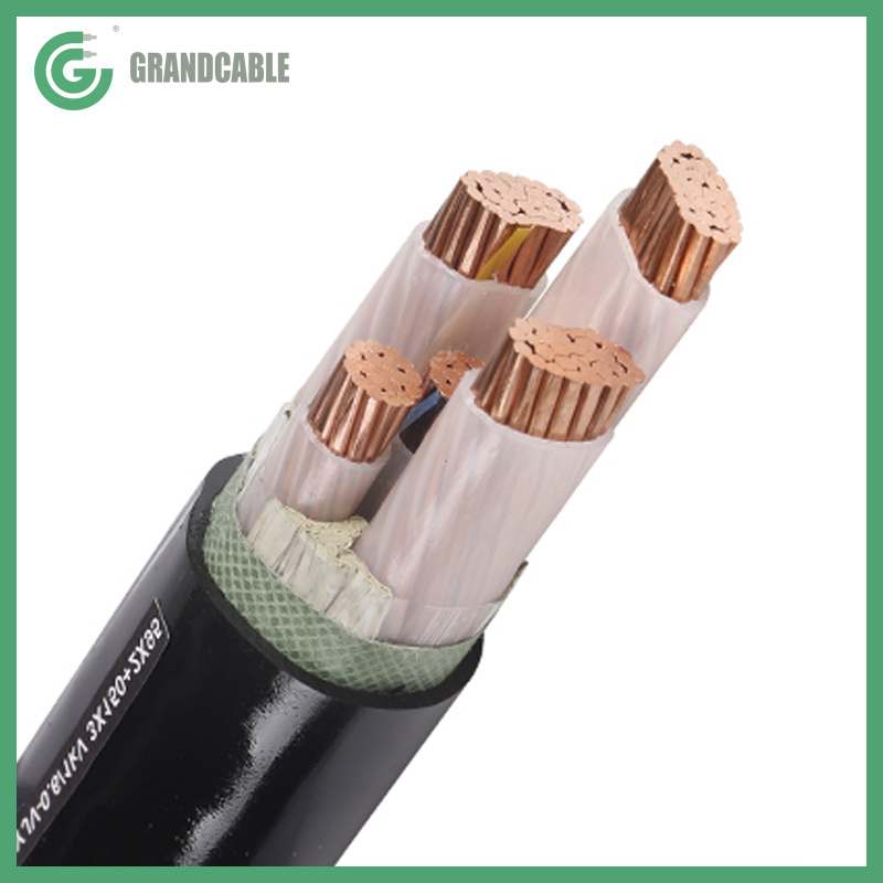 5X10mm2 Câble souterrain basse tension isolé en XLPE et gainé en PVC