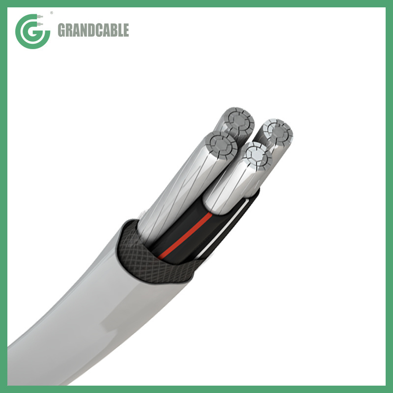 Aluminium Service-Eingangskabel Typ SE Stil SER 600V XHHW-2 Isoliertes PVC-ummanteltes Überkopf-Kabel