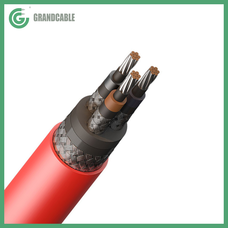 Chine RFOU 8.7/15kV Câble d′alimentation MV flexible en caoutchouc EPR/EPR/TCWB/EVA fabrication et fournisseur