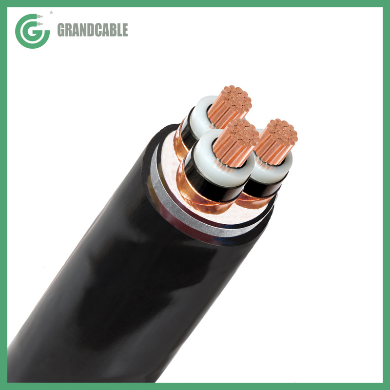 Chine Armure en bande d′acier 6/10kV 3X120mm2 Câble électrique MV isolé en XLPE fabrication et fournisseur