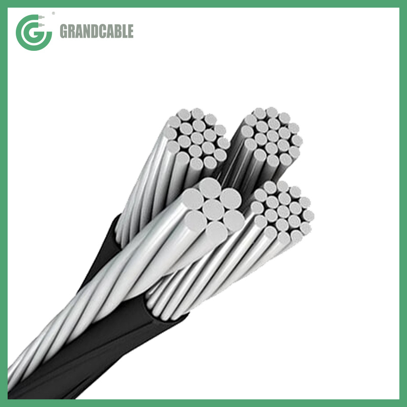 XLPE Insulated Aerial Service Drop Cable Conductor 1/0AWG Quadruplex ICEA S-66-524 NEMA WC7