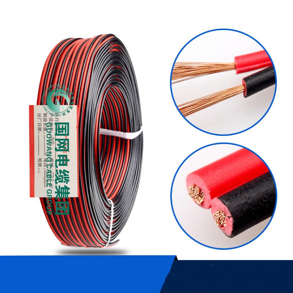 2*1.0mm2 H03vh-H Lsoh Flame Retardant Fire Resistant 300/300V Copper Conductor PVC Insulated Flexible Flat Parallel Electrical Wire