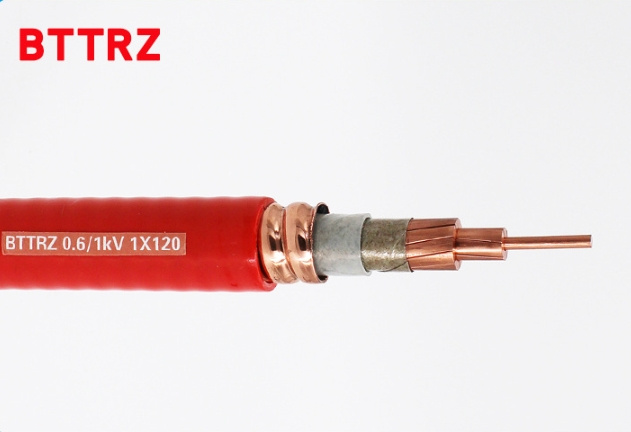 Bttrz Mineral Insulated Fireproof Cable XLPE Power Cable Flexible Fireproof Cable and Copper Sheath Embossing Mineral Electrica Cable