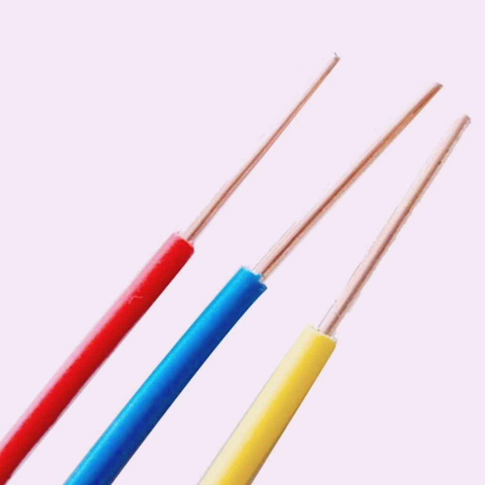 Fil électrique en cuivre conducteur, isolé en PVC, avec gaine en nylon, Thhn Thwn
