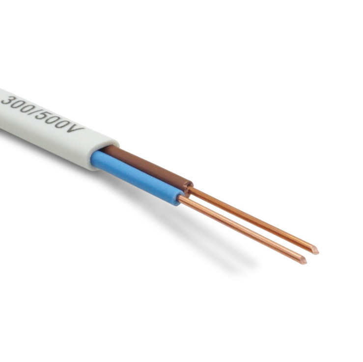 Copper Conductor PVC Insulated PVC Sheathed BVVB 2/3cores Flat Twin and Earth Cable Electric Building Wire Transmission Power Line