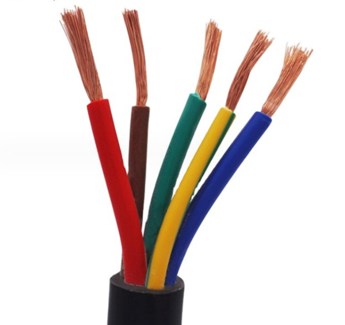 Copper Core PVC Insulation and Sheath Flat Flexible Wire Cable Cord Rvv H05VV-F Electric Wire