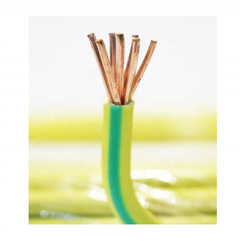 Factory Price ISO9001 Approved 35mm2 Single Core 450/750V 50mm2 Y/G Grounding Cable Y& G