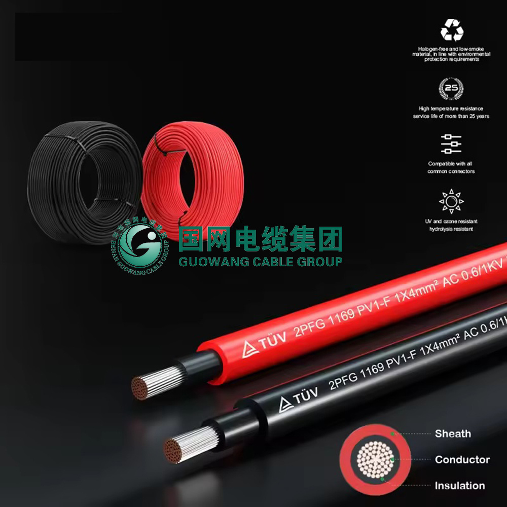 Factory Price Solar Panel Wire H1z2z2-K Cable for Solar Panel Connection to Inverter, with a Service Life of 25 Years