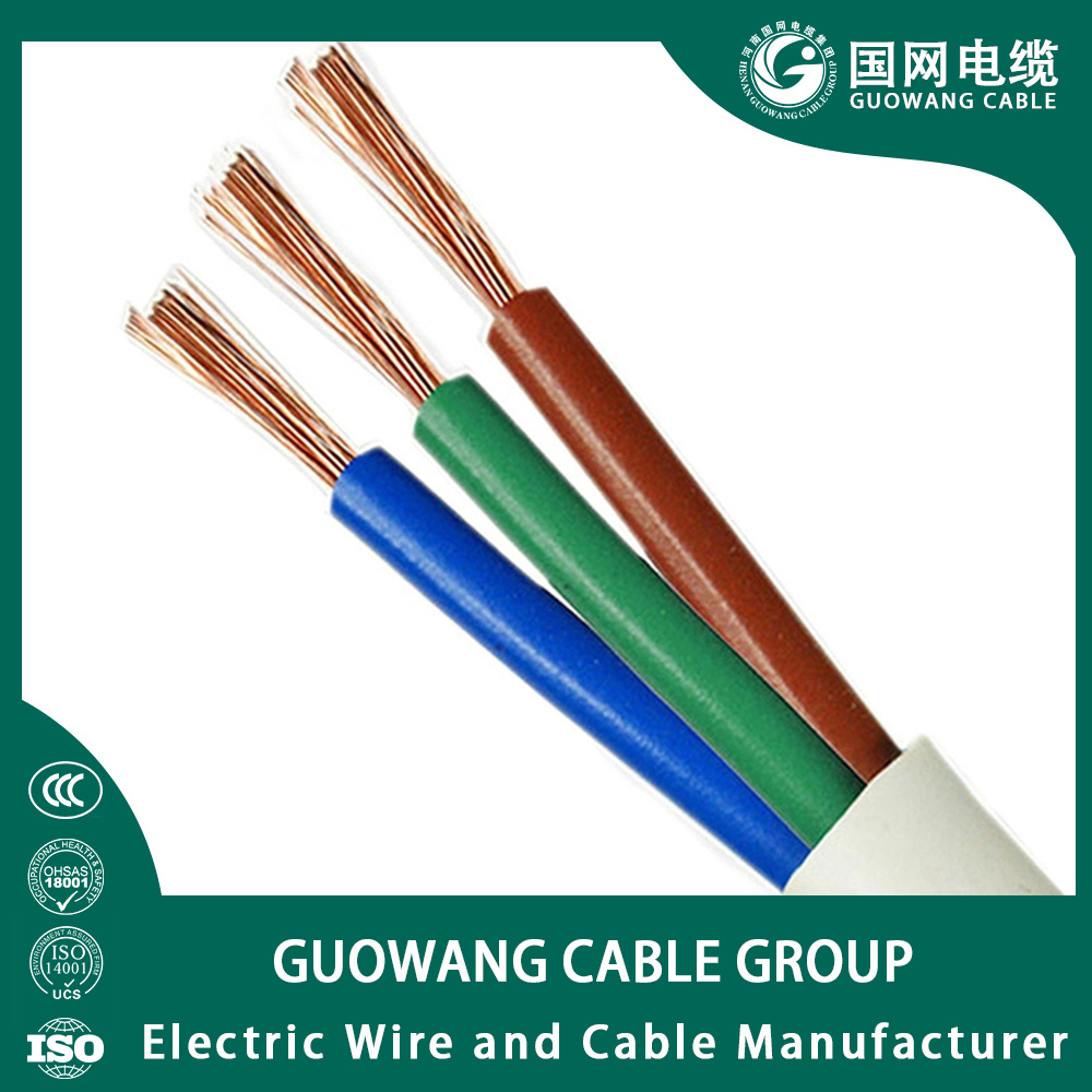Vente en gros d′usine 3 Cœurs H05VV-F Câble d′alimentation flexible Rvv Rvvp 0.75~6.0mm2 Fil électrique blindé non blindé