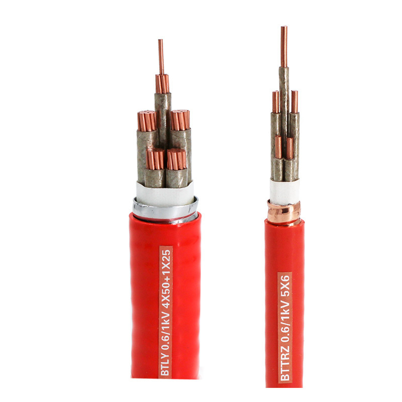 Guowang Mineral Insulated Fireproof Cable Bttrz/Ng-a Btly XLPE Power Cable Flexible Fireproof Cable and Copper Sheath Embossing Mineral Electrica Cable