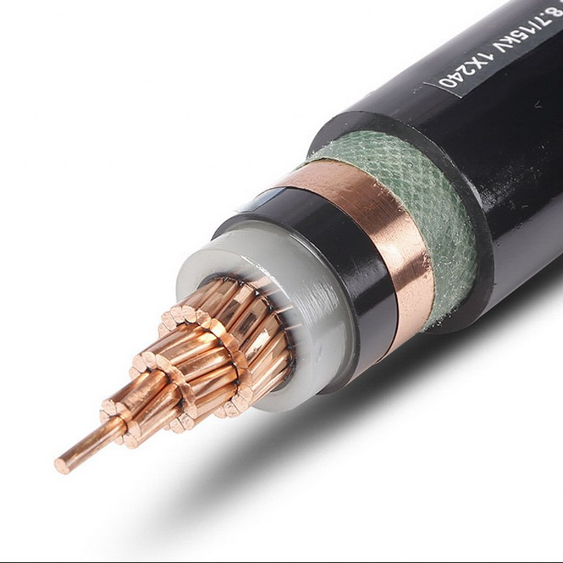 Henan Industrial 8.7/15kv Medium Voltage Electric Wires Copper Conductor XLPE Mv Power Cable 185mm2