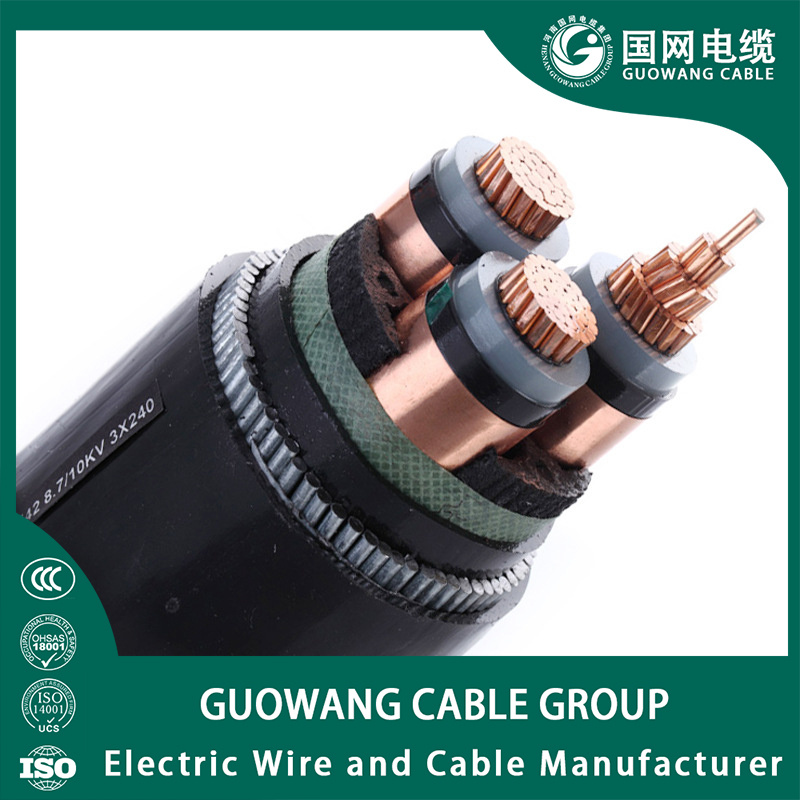Câble électrique en cuivre Hennan Guowang600/1000V avec isolation XLPE et gaine en PVC fabriqué en Chine