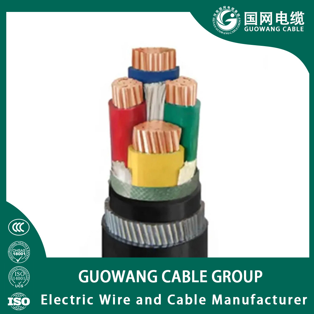 Low Voltage 0.6/1kv 3 Phase 4 Wire XLPE PVC 4 Core 95mm Underground Copper Power Cable