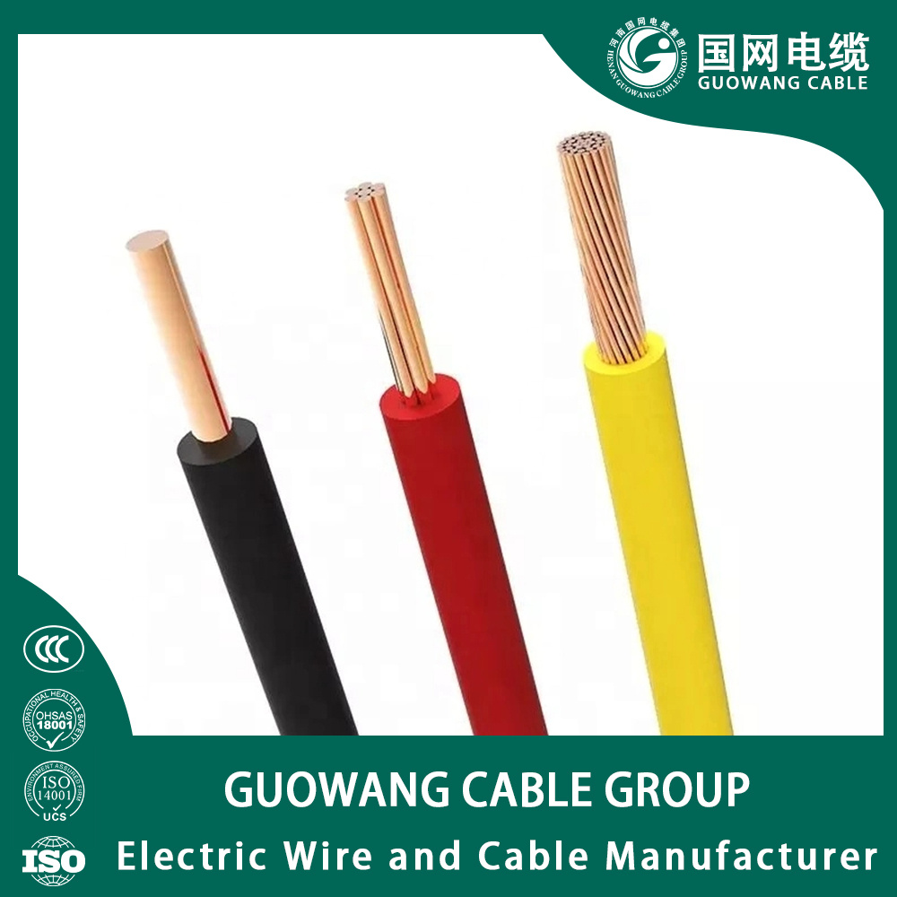 Share Cheap Price Copper Core Red Color PVC Cable Single Hard Wire Insulation Power Line Zr-BV1.5