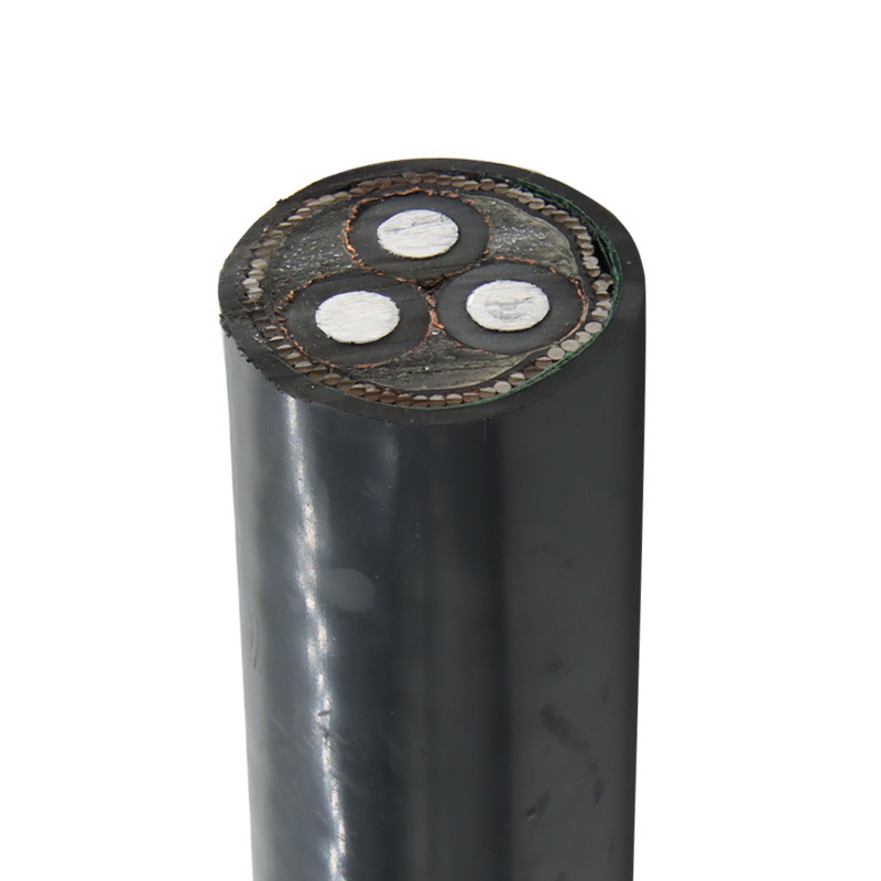 Three Core Mv Aluminum Conductor PVC Insulation PVC Sheath Steel Wire Armoured Power Cable