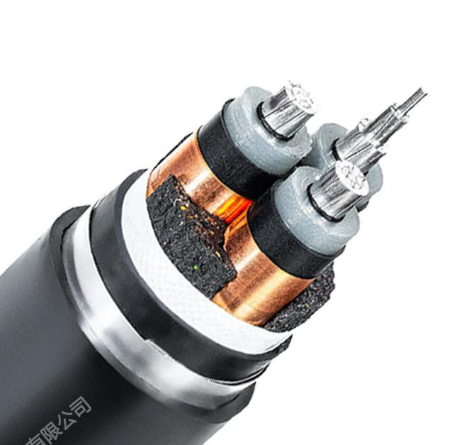 Three Core Mv Aluminum Conductor XLPE Insulation Sta PVC Sheath Power Cable