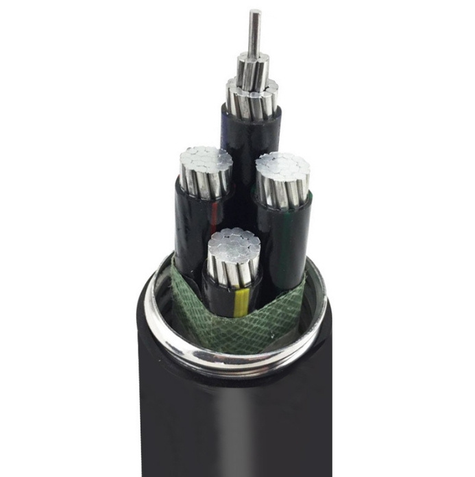 Yjlhv22 Cable de potencia con conductor de aleación de aluminio, aislante de XLPE y funda de PVC, blindado