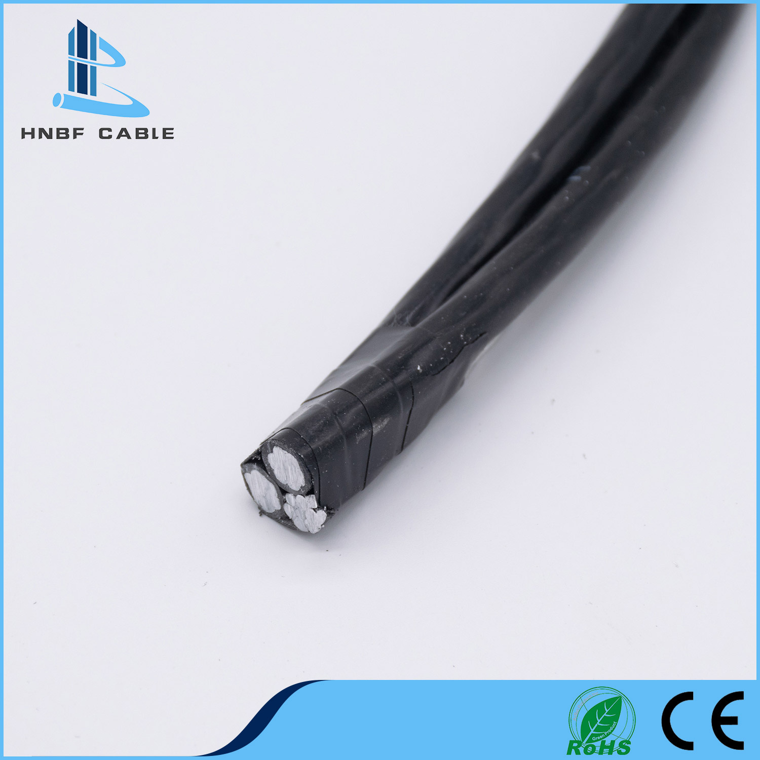 0.6/1.0kv Conductor de aluminio y cobre con aislamiento XLPE/PE/PVC 3*70sqmm Cable ABC trenzado
