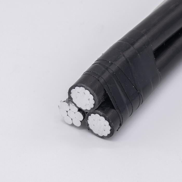 0.6/1kv Conducteur en aluminium isolé XLPE 2*4/0+4/0 (AAAC) AWG câble ABC aérien câblé service de chute triplex