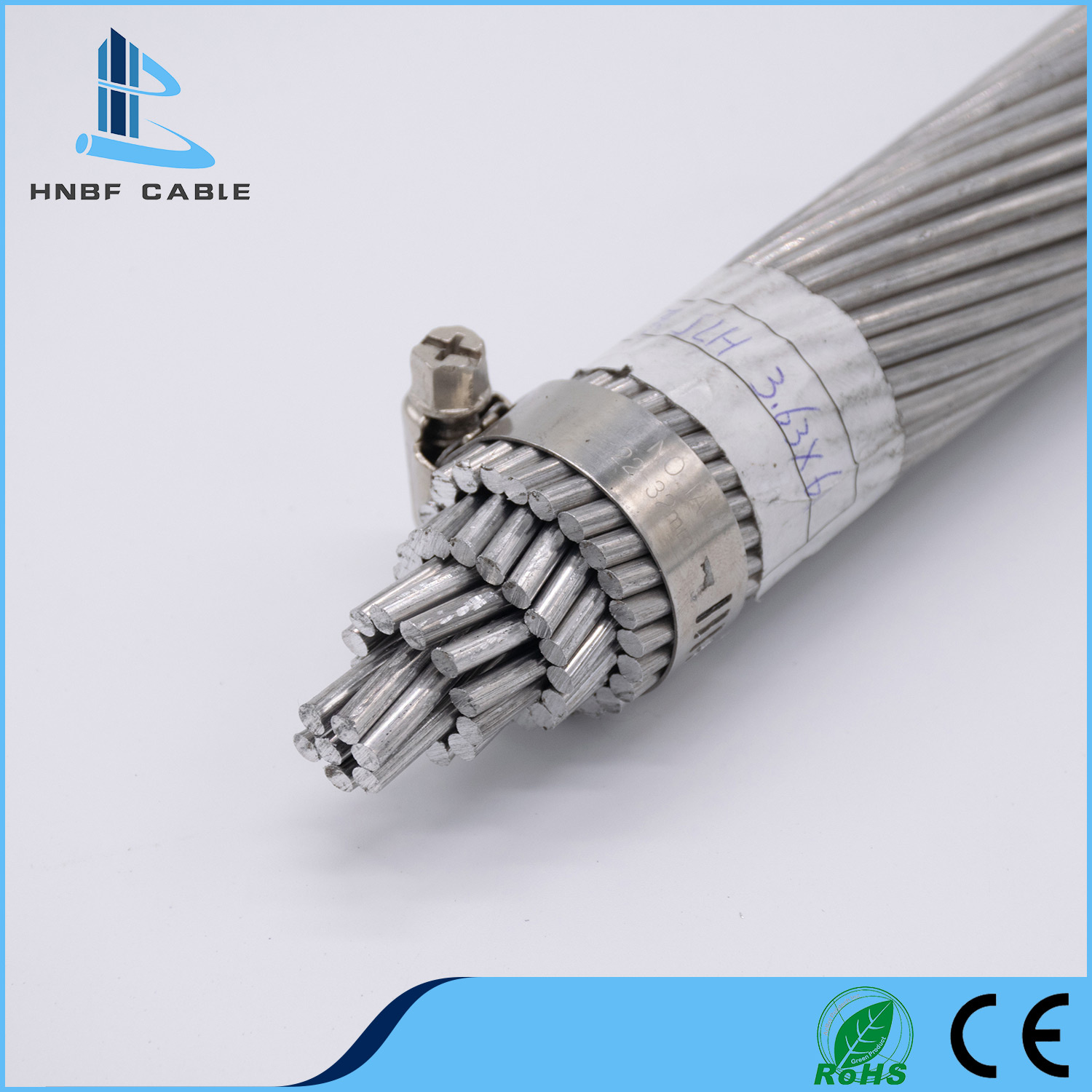 ASTM Bare Waxwing ACSR Conductor with Grease for Power Transmission Line