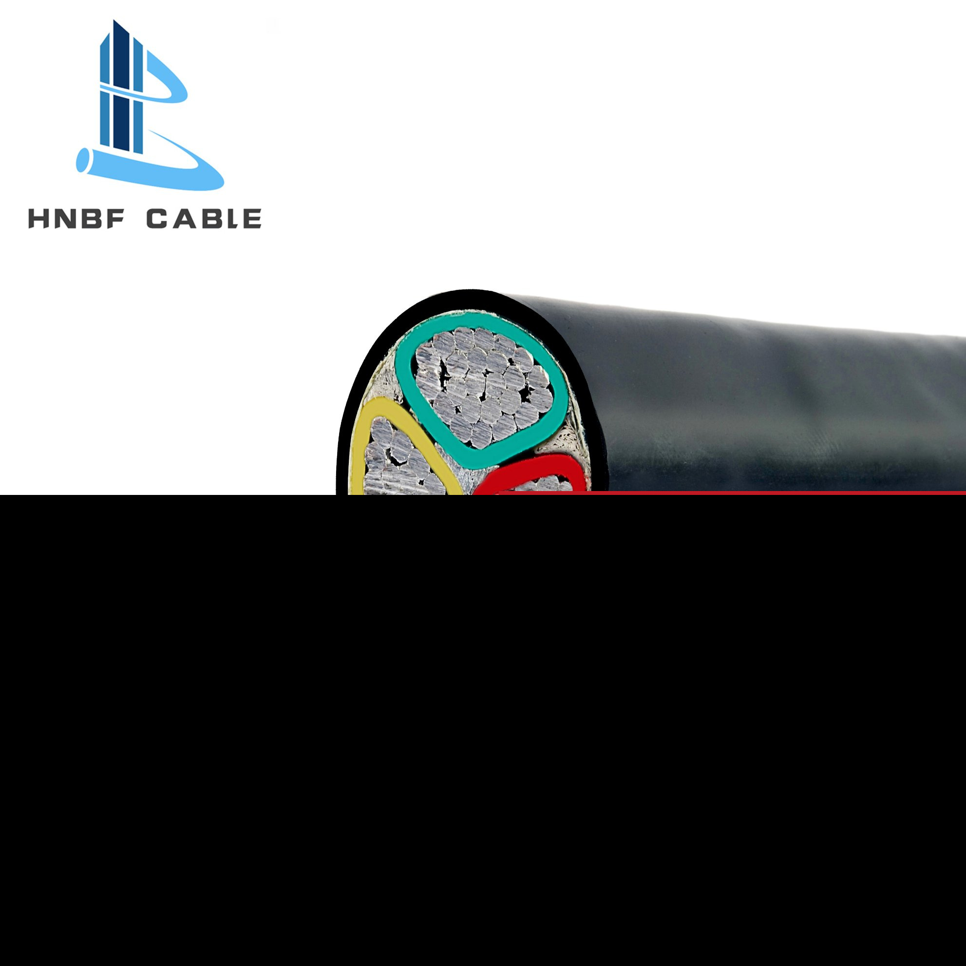 Cabo de cobre subterrâneo com armadura de aço, cabo isolado em PVC, fio, cabo de potência isolado em XLPE