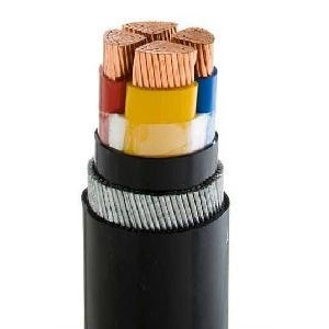 Câble de puissance armé à conducteur en cuivre, isolé en XLPE, avec gaine en PVC pour ligne de transmission électrique