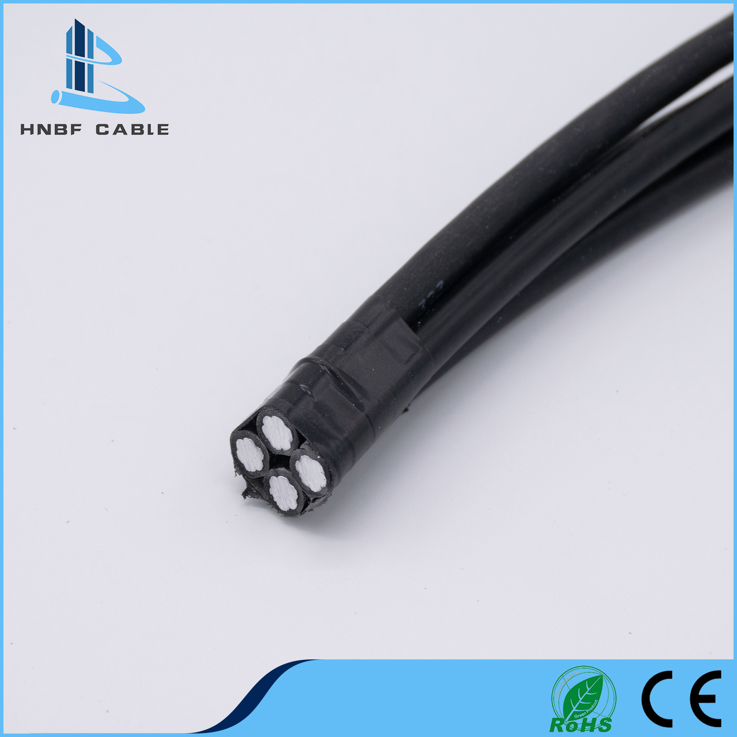Four Cores Aluminum Conductor XLPE/PE Insulated 4*10sqmm Twisted Overhead ABC Cable