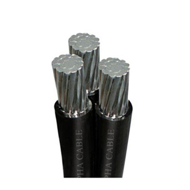 Câble torsadé à trois cœurs en aluminium isolé PE ou XLPE 3X70mm2