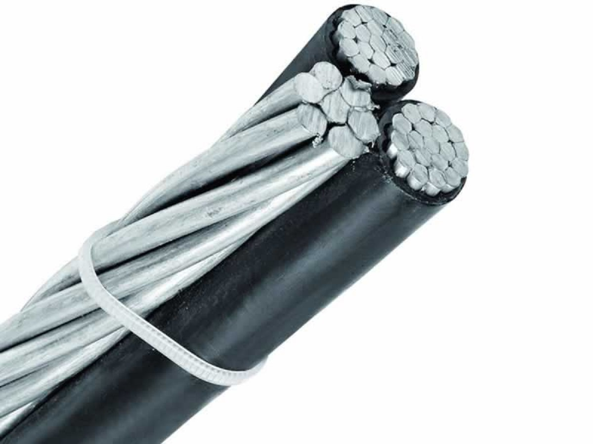 Scallop 2*4AWG+6AWG Servicio de Caída Triplex Cable ABC
