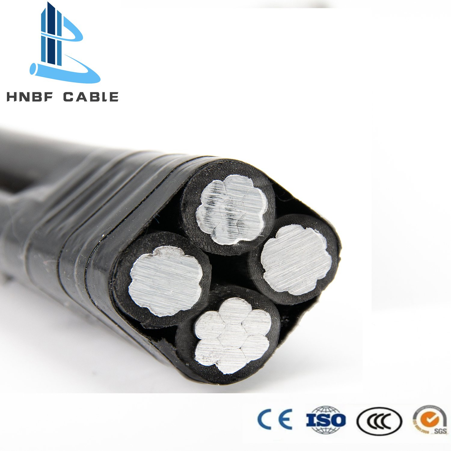 Cable de aluminio XLPE aislado aéreo ABC ACSR 3*1/0AWG Neritina