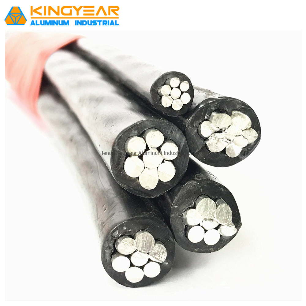 1kv 3*120+1*70+1*16 XLPE Insulation ABC Cable (4+1) Core 3*70+1*54.6+1*16, 3*50+1*54.6+1*16, 3*35+1*54.6+1*16